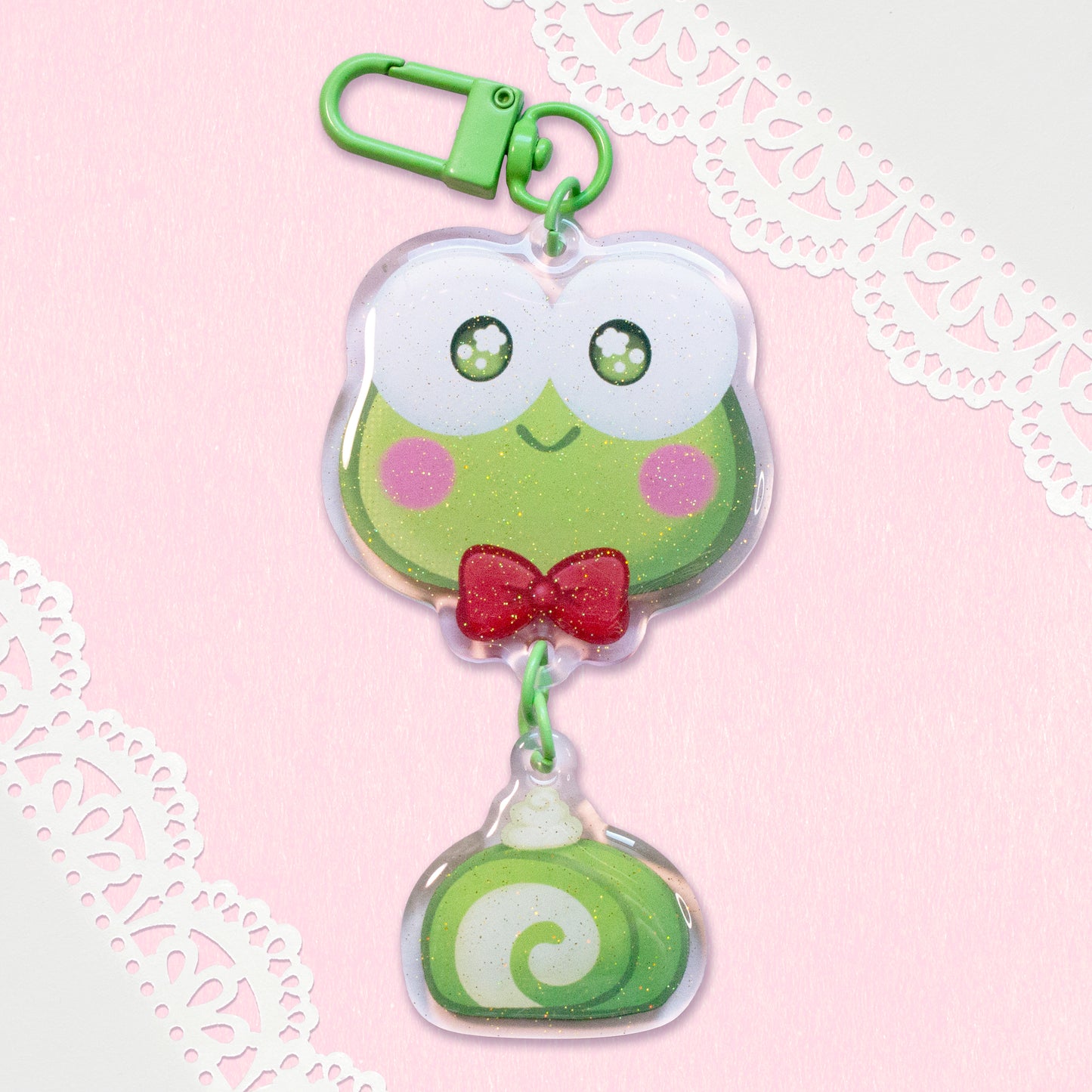 Keroppi Dessert Linked Keychain