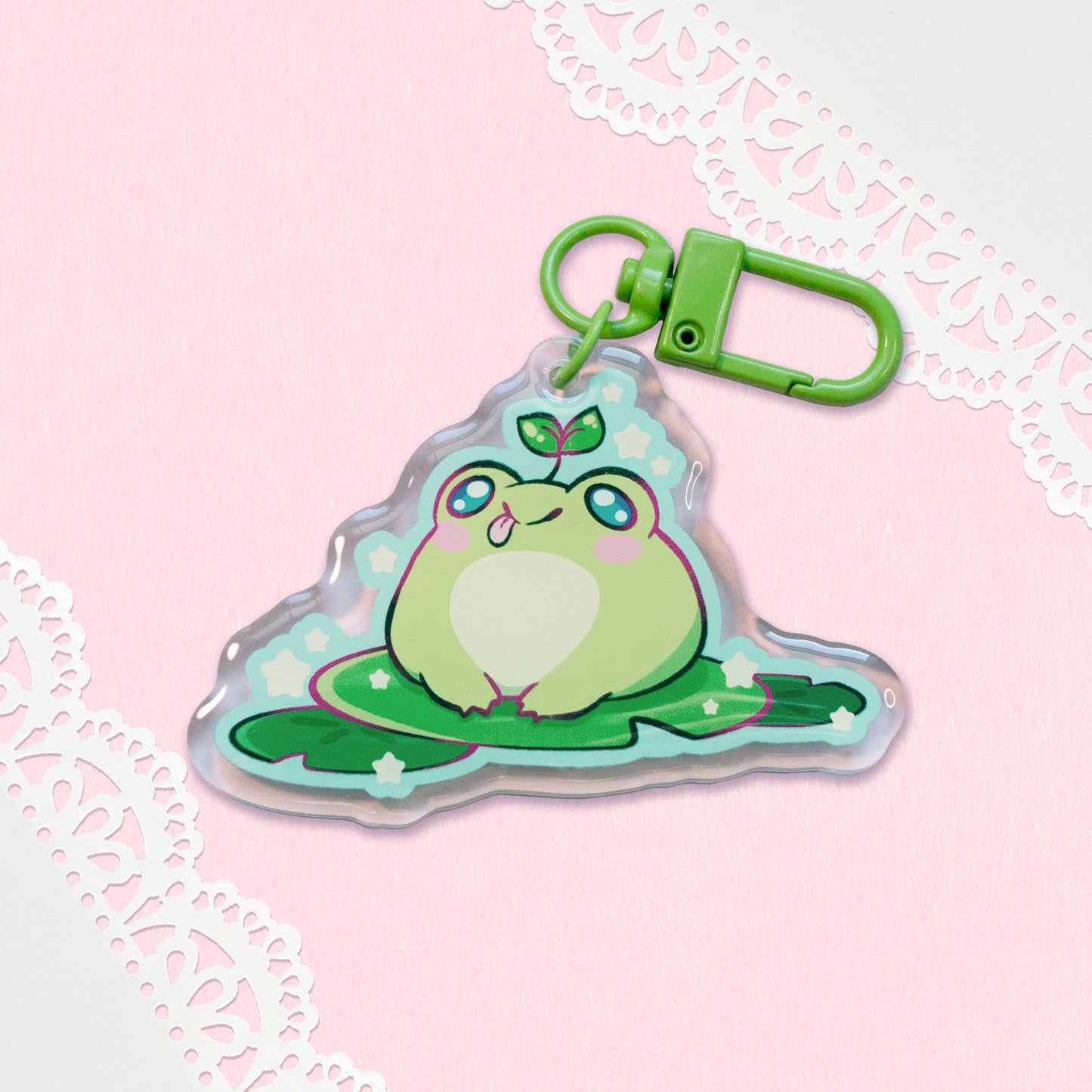 Lilypad Froggy Keychain