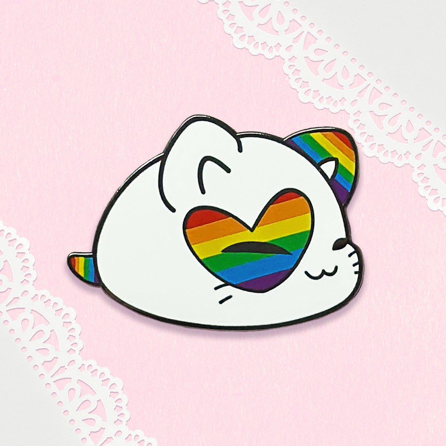 Purrfect Pride Enamel Pin - Pride