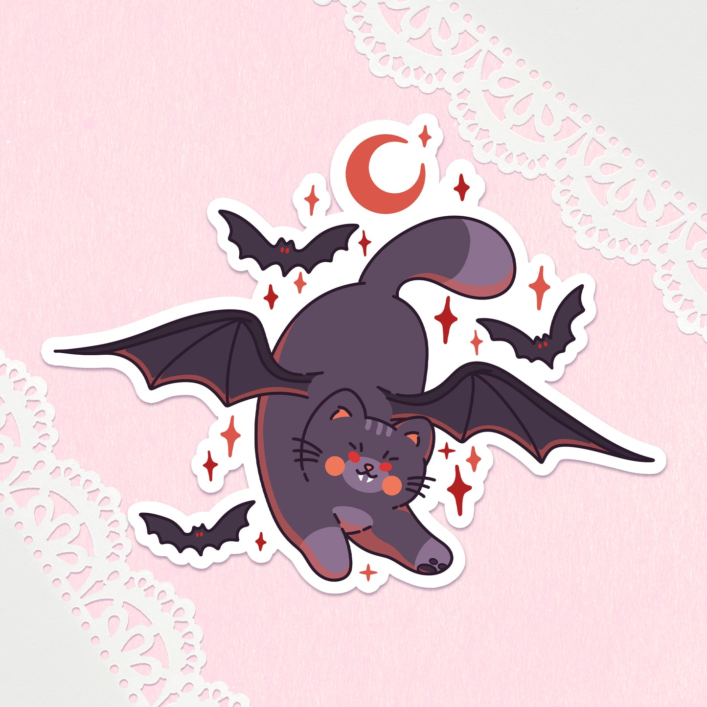 Bat Kitty Vinyl Sticker