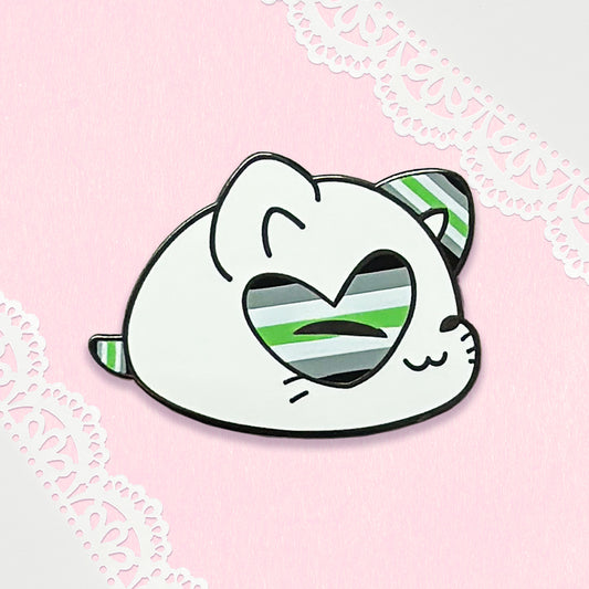 Purrfect Pride Enamel Pin - Agender