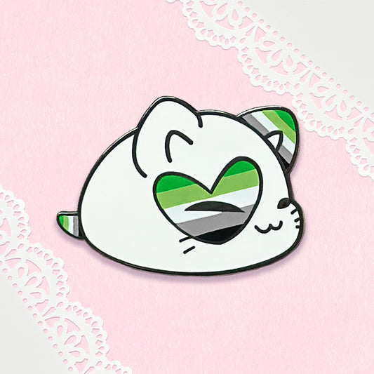 Purrfect Pride Enamel Pin - Aromantic