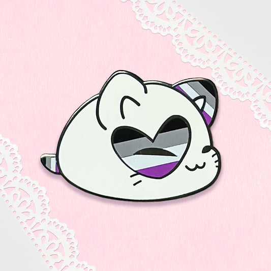 Purrfect Pride Enamel Pin - Asexual