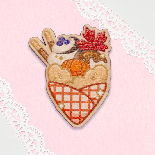 Autumn Crepe Wooden Pin