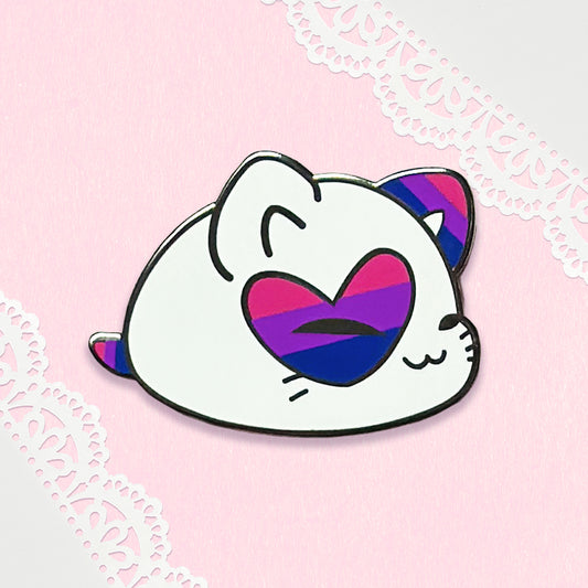 Purrfect Pride Enamel Pin - Bisexual