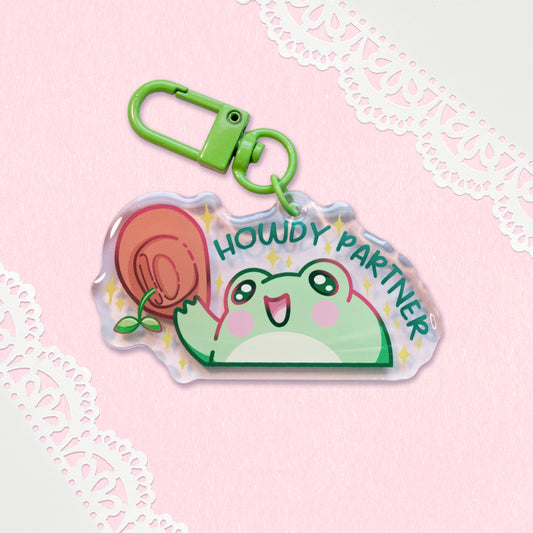 Howdy Partner Froggy Keychain