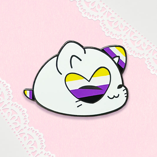 Purrfect Pride Enamel Pins - Non-binary