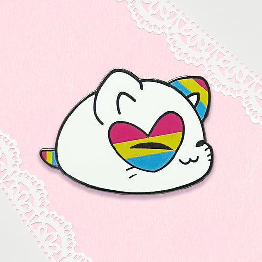 Purrfect Pride Enamel Pin - Pansexual