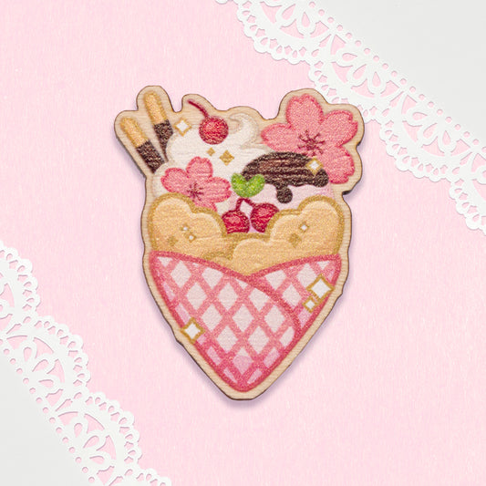 Spring Crepe Wooden Pin