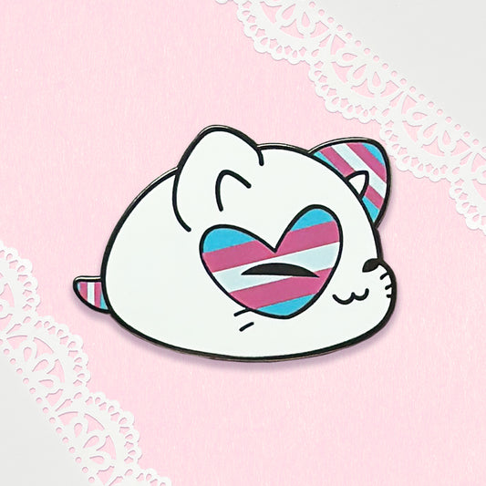 Purrfect Pride Enamel Pin - Transgender