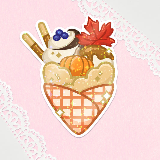 Seasonal Crepe Holo Vinyl Sticker - Autumn