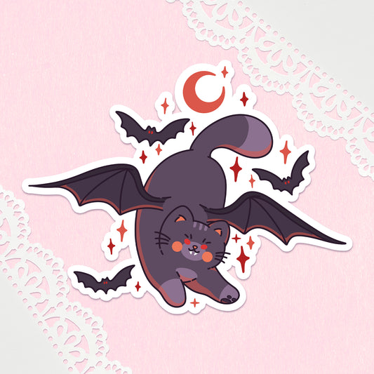 Bat Kitty Vinyl Sticker