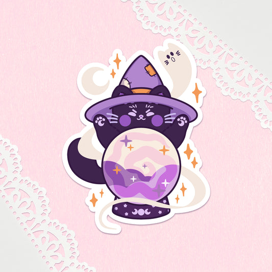 Witch Kitty Vinyl Sticker